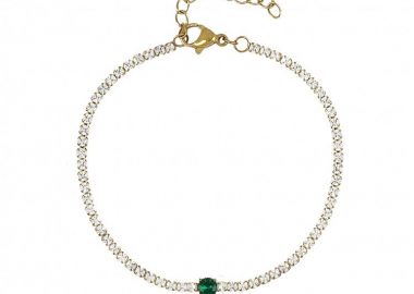 Βραχιόλι Ριβιέρα 2mm Από Ατσάλι Επιχρυσωμένο TU29819 - AMOR AMOR - 