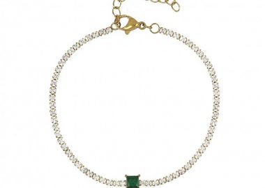 Βραχιόλι Ριβιέρα 2mm Από Ατσάλι Επιχρυσωμένο TU29825 - AMOR AMOR - 