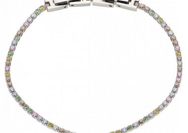 Βραχιόλι Ριβιέρα 2mm Από Ατσάλι Με Κρύσταλλα Πολύχρωμα ΑS21536 - AMOR AMOR - 