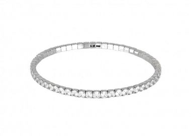 Βραχιόλι Ριβιέρα 3mm Από Ατσάλι Επιχρυσωμένο TU29805 - AMOR AMOR - 