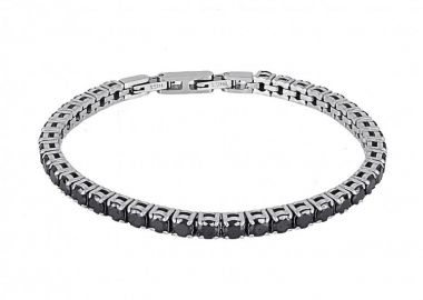 Βραχιόλι Ριβιέρα 4mm Από Ατσάλι TU29816 - AMOR AMOR - 