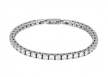 Βραχιόλι Ριβιέρα 4mm Από Ατσάλι TU29818 - AMOR AMOR - 