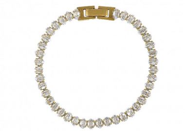 Βραχιόλι Ριβιέρα Από Ατσάλι Επιχρυσωμένο TU29809 - AMOR AMOR - 