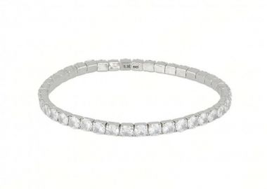 Βραχιόλι Ριβιέρα Ελαστικό Από Ατσάλι TU29812 - AMOR AMOR - 