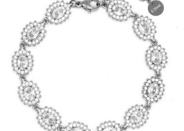 Βραχιόλι Ριβιέρα Με Ροζέτες Οβάλ Από Ατσάλι MI21888 - AMOR AMOR - 