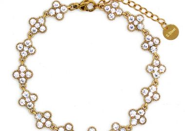 Βραχιόλι Ριβιέρα Με Σταυρούς Από Ατσάλι Επιχρυσωμένο MI21887 - AMOR AMOR - 