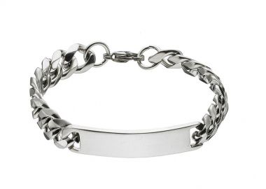 Βραχιόλι Ταυτότητα Από Ανοξείδωτο Ατσάλι AS28339 - AMOR AMOR - 