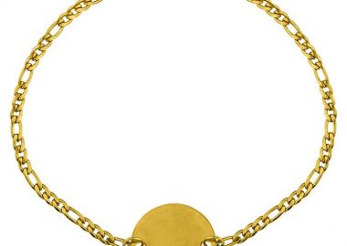 Βραχιόλι Ταυτότητα Από Ανοξείδωτο Ατσάλι Επιχρυσωμένο AA28839 17cm - AMOR AMOR - 