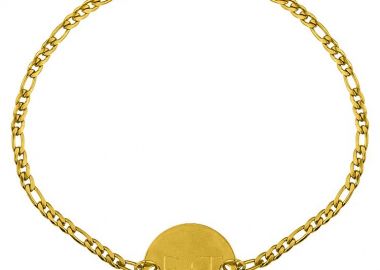 Βραχιόλι Ταυτότητα Από Ανοξείδωτο Ατσάλι Επιχρυσωμένο Με Χάραξη AA28840 21cm - AMOR AMOR - 