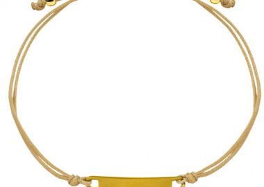 Βραχιόλι Ταυτότητα Από Κορδόνι Και Ανοξείδωτο Ατσάλι Επιχρυσωμένο AA28859 - AMOR AMOR - 