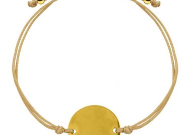 Βραχιόλι Ταυτότητα Από Κορδόνι Και Ανοξείδωτο Ατσάλι Επιχρυσωμένο AA28867 - AMOR AMOR - 