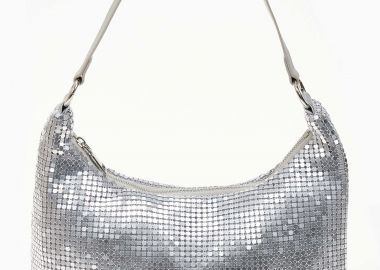 Βραδινό τσαντάκι με strass - Ασημί - Issue - 