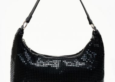 Βραδινό τσαντάκι με strass - Μαύρο - Issue - 