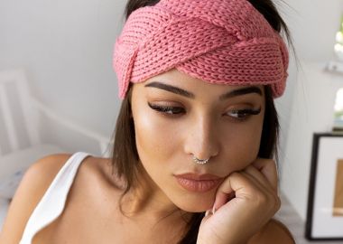 BRAID PINK HEADBAND - fashionroom - 