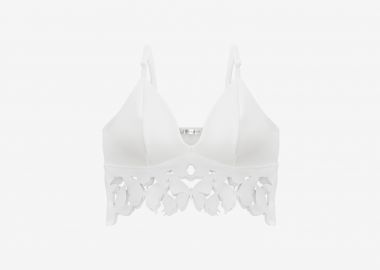 Brallete Top In White - Cutcuutur - 