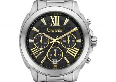 BREEZE Chronique Chronograph - 612481.2, Silver case with Stainless Steel Bracelet - Breeze - 
