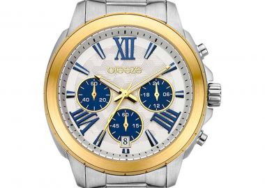 BREEZE Chronique Chronograph - 612481.3, Silver case with Stainless Steel Bracelet - Breeze - 