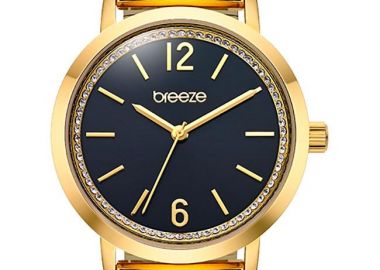 BREEZE Halo - 212571.2, Gold case with Stainless Steel Bracelet - Breeze - 