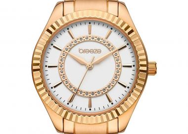 BREEZE Magnificent Crystals - 212471.4, Rose Gold case with Stainless Steel Bracelet - Breeze - 