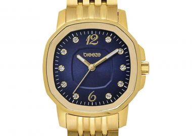 BREEZE Majestic Swarovski - 212511.3, Gold case with Stainless Steel Bracelet - Breeze - 