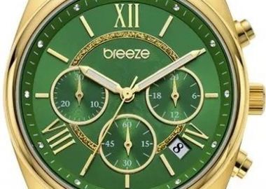 BREEZE Poshius Chronograph - 212521.3, Gold case with Stainless Steel Bracelet - Breeze - 