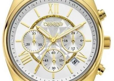 BREEZE Poshius Chronograph - 212521.8, Gold case with Stainless Steel Bracelet - Breeze - 