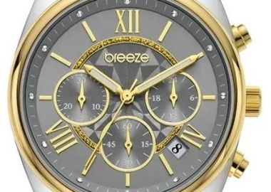 BREEZE Poshius Chronograph - 712521.7, Silver case with Stainless Steel Bracelet - Breeze - 