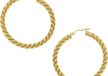 BREEZE Σκουλαρίκια από Aσήμι 925 Gold 213044.1 - Breeze Jewellery - 
