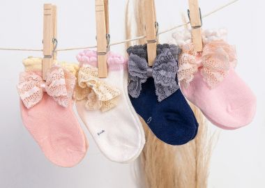 ΒΡΕΦΙΚΑ ΚΑΛΤΣΑΚΙΑ ΜΕ ΦΙΟΓΚΑΚΙ - BOW -  - 