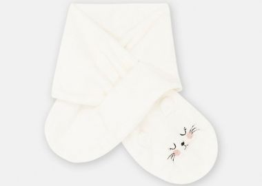 Βρεφικά Κασκόλ για Κορίτσια White Kitty ΛΕΥΚΟ - DPAM - 