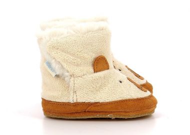 Βρεφικά Παντοφλάκια Αγκαλιάς Robeez White Teddy Bear ΜΠΕΖ - DPAM - 