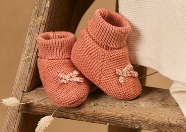 Βρεφικά Παπούτσια Αγκαλιάς για Κορίτσια Floral Bows ΡΟΖ - SERGENT MAJOR - 