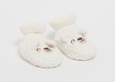 Βρεφικά Παπούτσια Αγκαλιάς Unisex Teddy ΛΕΥΚΟ - DPAM - 