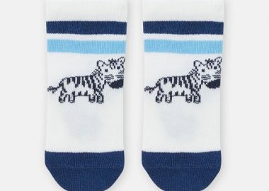 Βρεφικές Κάλτσες για Αγόρια Blue Zebra ΛΕΥΚΟ - DPAM - 