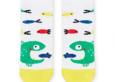 Βρεφικές Κάλτσες για Αγόρια Colourful Fish ΛΕΥΚΟ - DPAM - 