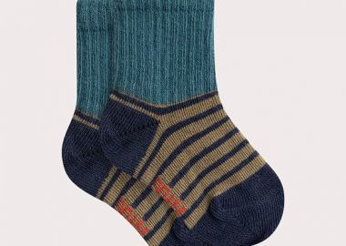Βρεφικές Κάλτσες για Αγόρια Striped Khaki ΠΡΑΣΙΝΟ - DPAM - 