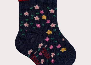 Βρεφικές Κάλτσες για Κορίτσια Navy Floral ΜΠΛΕ - DPAM - 