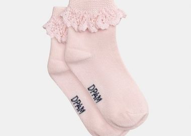 Βρεφικές Κάλτσες για Κορίτσια Pink Crochet ΡΟΖ - DPAM - 