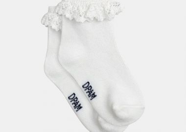 Βρεφικές Κάλτσες για Κορίτσια White Crochet ΛΕΥΚΟ - DPAM - 