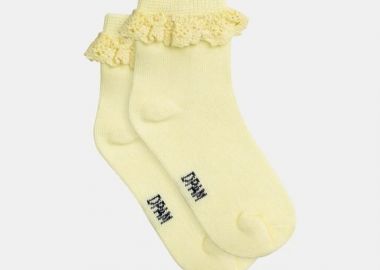 Βρεφικές Κάλτσες για Κορίτσια Yellow Crochet ΚΙΤΡΙΝΟ - DPAM - 