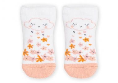 Βρεφικές Κάλτσες για Νεογέννητο Unisex White Clouds ΛΕΥΚΟ - DPAM - 