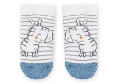 Βρεφικές Κάλτσες για Νεογέννητο Unisex White Zebra ΛΕΥΚΟ - DPAM - 