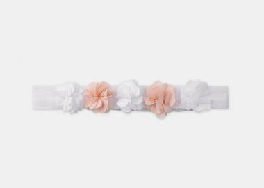Βρεφική Κορδέλα για Κορίτσια Delicate Bouquet ΛΕΥΚΟ - SERGENT MAJOR - 