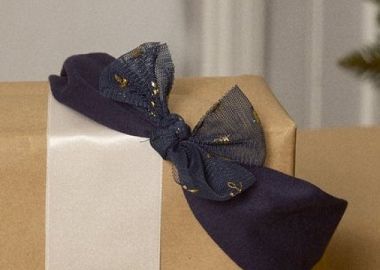 Βρεφική Κορδέλα για Κορίτσια Navy Christmas Bow ΜΠΛΕ - SERGENT MAJOR - 