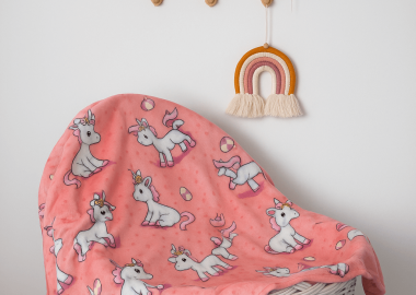Βρεφική Κουβέρτα Κούνιας (110Χ140) Βελουτέ Baby Unicorn - Astron Italy - 