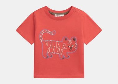 Βρεφική Μπλούζα για Αγόρια Baby Tiger ΚΟΚΚΙΝΟ - DPAM - 