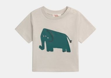 Βρεφική Μπλούζα για Αγόρια Beige Elephant ΜΠΕΖ - DPAM - 