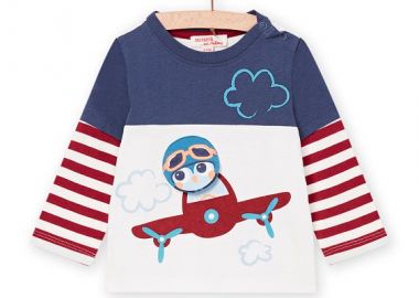 Βρεφική Μπλούζα για Αγόρια Flying Bird ΠΟΛΥΧΡΩΜΟ - DPAM - 