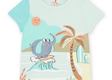Βρεφική Μπλούζα για Αγόρια Surfing Elephant ΠΡΑΣΙΝΟ - DPAM - 