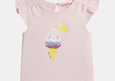 Βρεφική Μπλούζα για Κορίτσια Baby Ice Cream ΡΟΖ - DPAM - 
